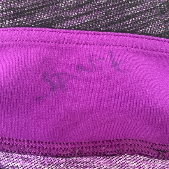 Lululemon Forme Pant Reversible Slub Denim Tender Violet Purple / Black Sz 8 - Picture 13 of 14